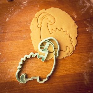 Cookie cutter - Christmas dinosaur